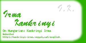 irma kankrinyi business card